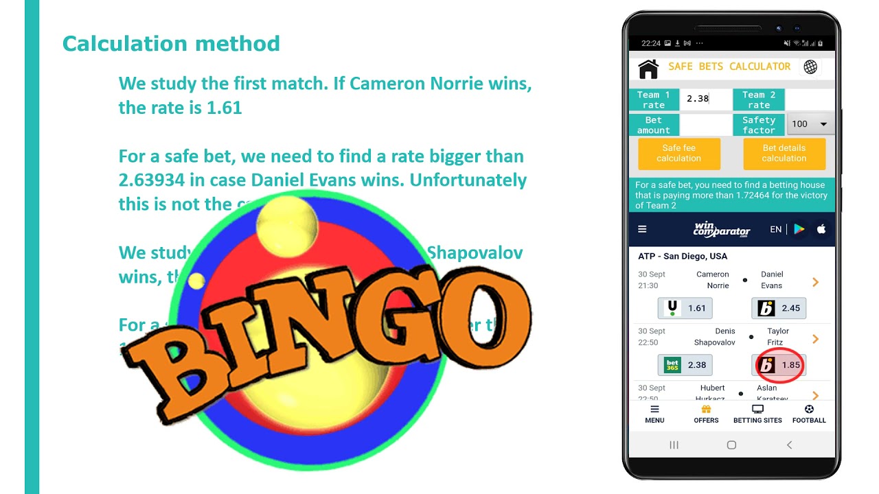Safe bet calculator APP - Tutorial