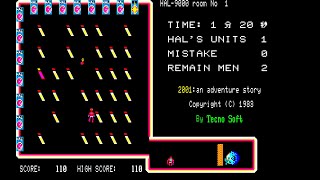 Sharp X1 Game: 2001 - An Adventure Story (1983 Tecno Soft)