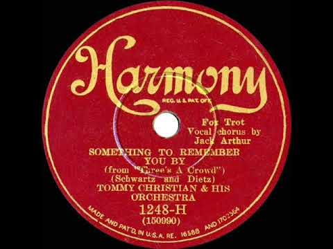 1930 Tommy Christian - Something To Remember You By (Jack Arthur, vocal)