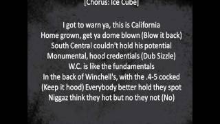 WC ft Ice Cube -  Paranoid -  Lyrics