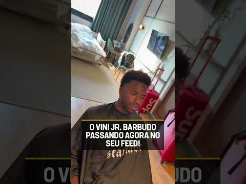 POR ESSA VOCÊ NÃO ESPERAVA! 😅 Vini Jr. apareceu de visual novo e lançou uma barba #shorts