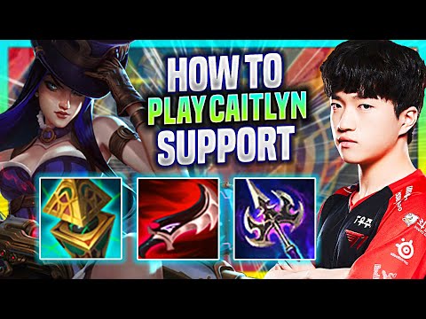 LEARN HOW TO PLAY CAITLYN SUPPORT LIKE A PRO! - T1 Keria Plays Caitlyn Support vs Rell! |