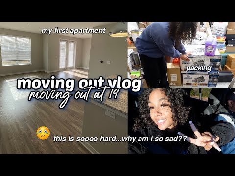 moving out alone at 19 | packing + moving out for the first time *emotional* | vlogmas🎄