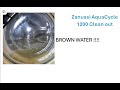 Zanussi AquaCycle 1200 First Clean Out Wash BROWN WATER