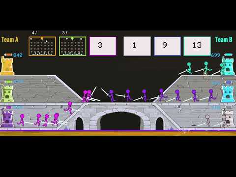 Stickman 3v3 Bridge Clash ~ Future Ages Battle Fight