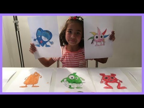 Färglägg Babblarna - Färger för Barn