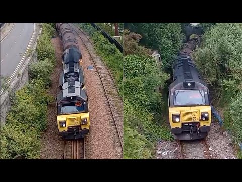 *TRAIN CHASE!* Class 70 freight train chase across Aberdeen (including footage of the actual chase).