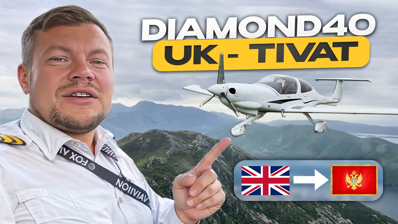 Diamond DA40D flight: Airplane delivery from UK to Tivat 🇬🇧 – 🇲🇪 !VFR ON TOP!