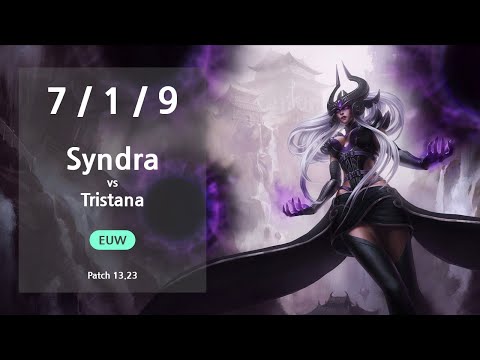 Syndra Mid vs Tristana - EUW Challenger Patch 13.23