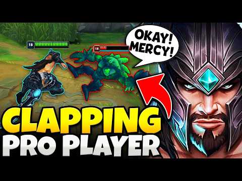 RANK 1 TRYNDAMERE STOMPS CLOUD9 TOP LANER THANATOS (HE GOT DESTROYED)