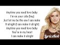 Kelly Clarkson - Anytime (Lyrics)