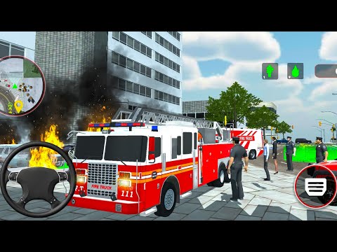 Real Fire Truck Driving Simulator- 911 Emergency Fire Fighting Fireman's 3D -Android GamePlay