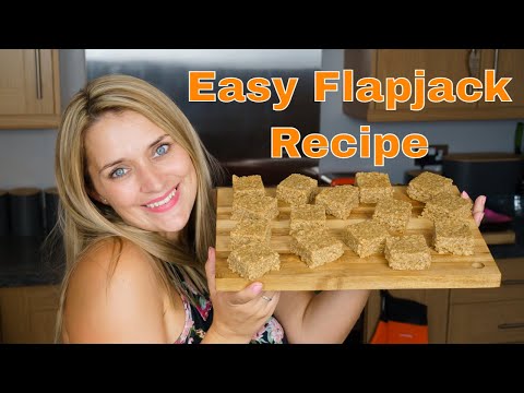 Easy Flapjacks with Oats and Golden Syrup - British Sweet Treat Recipe