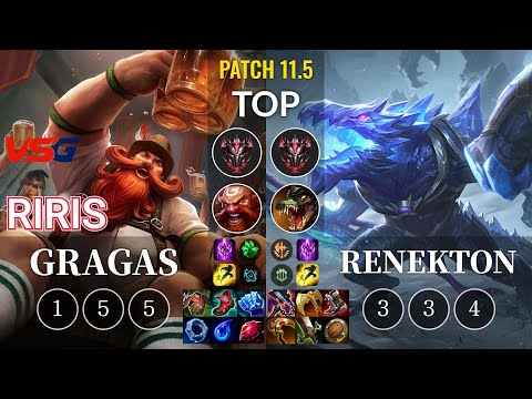 VSG Riris Gragas vs Renekton Top - KR Patch 11.5