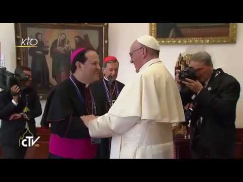 Rencontre avec les évêques au palais cardinalice de Bogota