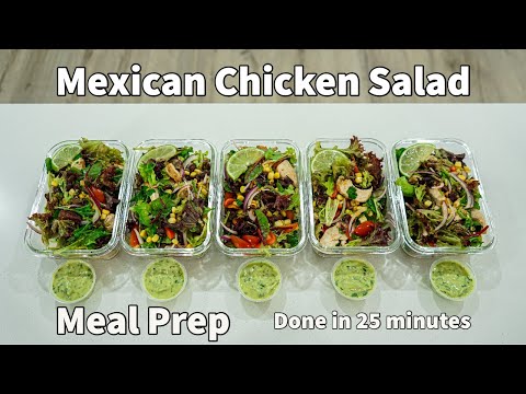 Mexican Chicken Salad Bowl Meal Prep | Episode 9