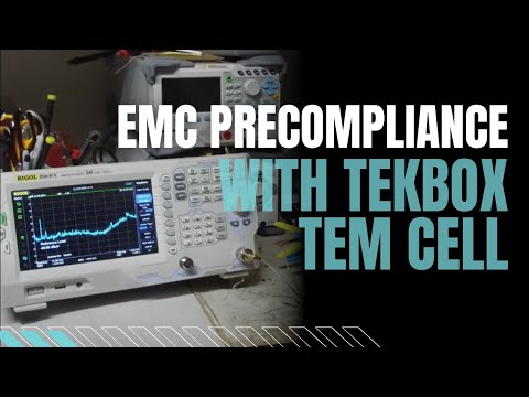 FCC/CE Radiated Pre-compliance,  FCC / EN55022 with Rigol DSA815, TekBox TEM cell and shielding bag