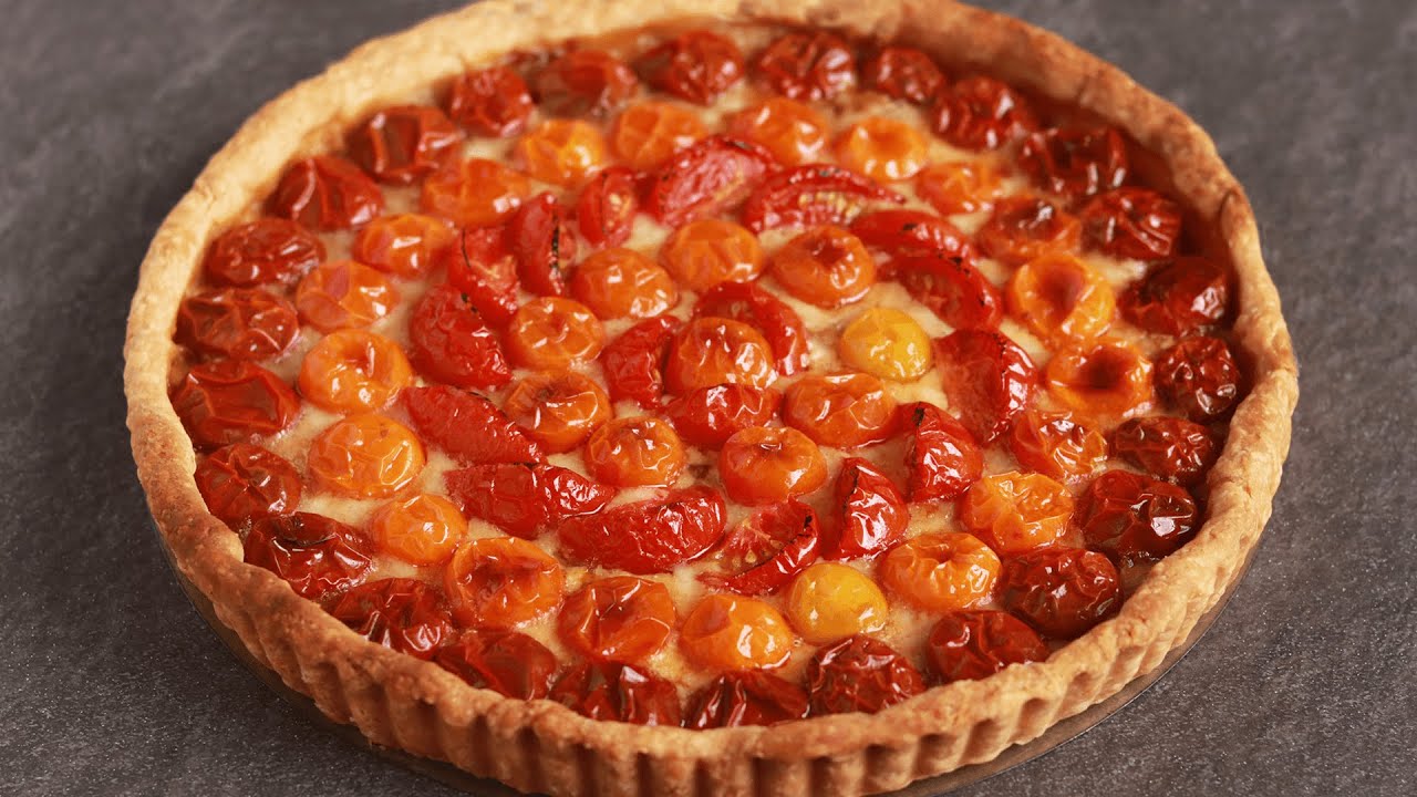 Caramelized Onion, Gruyere, Tomato Tart