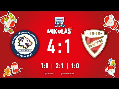 Gólösszefoglaló EL 109 - Budapest Jégkorong Akadémia HC - DVTK Jegesmedvék 4-1 20221211