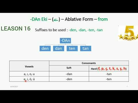 Learn Turkish from Urdu Lesson 16   DA, DAn   Main,Par,Say720p
