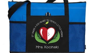 It Takes a Big Heart to Teach Little Minds Personalized Printed Tote Bag
