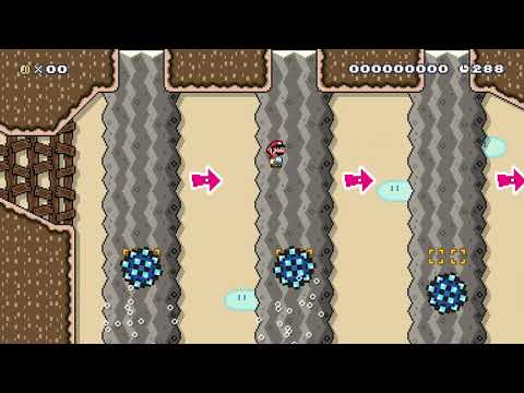 Spike Ball bounce over a canyon by dude2332 🍄 Super Mario Maker 2 😶 No Commentary　⚿abk