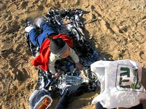 Ramon celebrating 6 months near the beach and laughing out loud 14.2.11