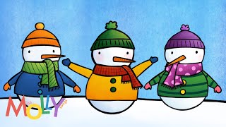 3 Little Snowmen in the Snow | Christmas Song | Hush Little Baby Don't Say a Word | Miss Molly