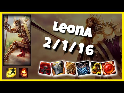 KOREAN Challenger Leona SUPPORT (2/1/16) vs THRESH Gameplay Replay - Patch 10.19