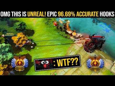 OMG This is UNREAL!!! Epic 96.69% ACCURATE Hooks By An Immortal Pudge [2 Games] | Pudge Official