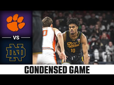 Clemson vs. Notre Dame Condensed Game | 2025-26 ACC Men's Basketball