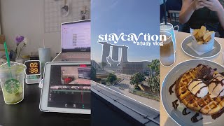 daily productive study vlog singapore 🌧 | staycaytion, collecting o level results, journalling
