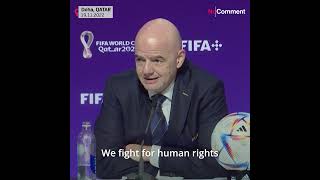 FIFA president Infantino blasts the "hypocrisy" of Western critics of Qatar's human rights record
