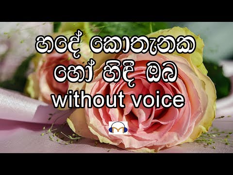 Hade Kothanaka Ho Hindi Oba Karaoke (without voice) හදේ කොතැනක හෝ හිඳී ඔබ