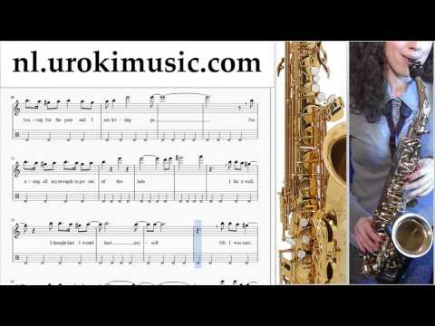 Tenorsaxofoon Leren Spelen Rihanna Sledgehammer Tenorsaxofoonles Deel#2 Studie Klasse Muzieknoten