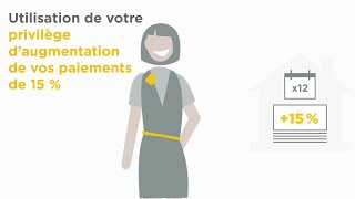 Utilisation de votre privilège d’augmentation de vos paiements de 15 %