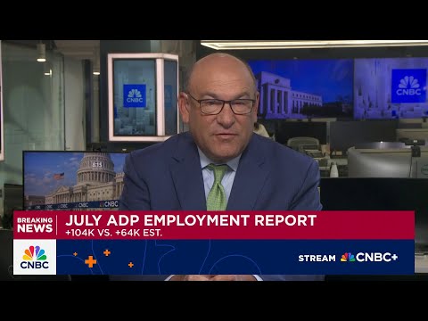 Private company hiring bounced back with a 104,000 increase in July, ADP says