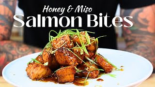 How To Make Easy Salmon Bites Recipe with Miso Honey |Salmon Tacos| #salmontacos #misosalmon