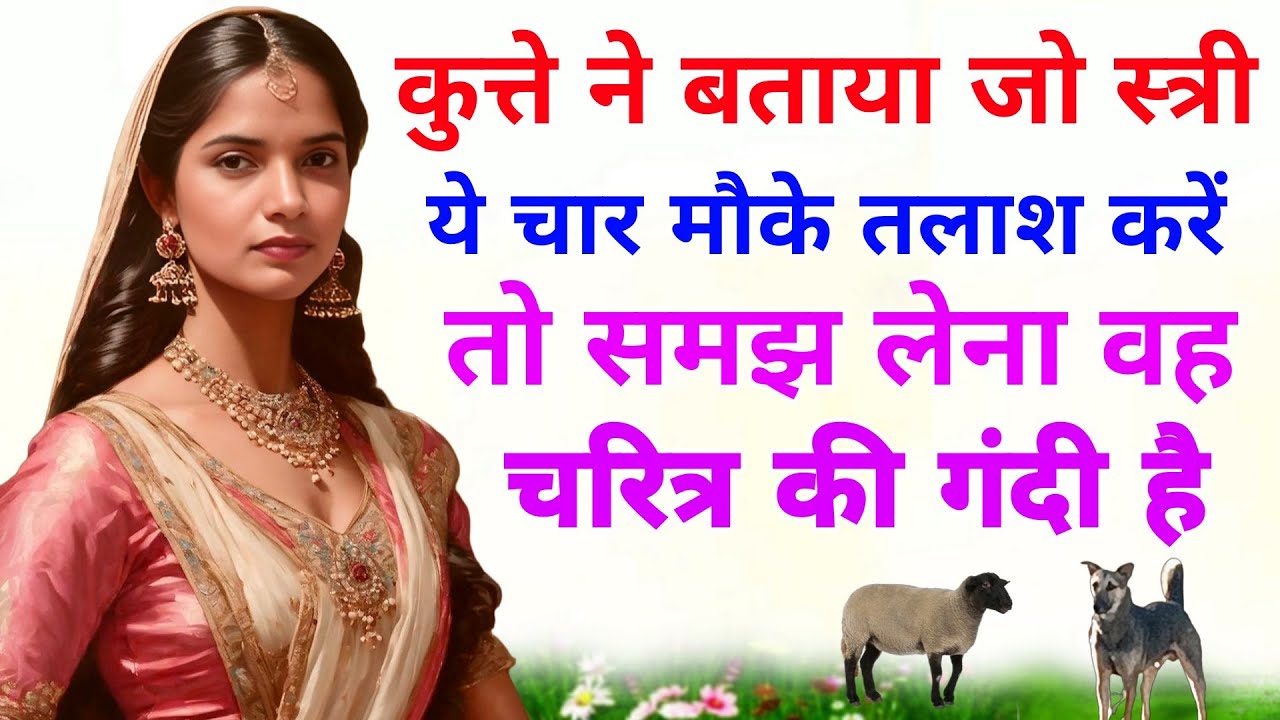 कुत्ते ने बताया कि  जो स्त्री ये 4 मौके तलाश करें तो समझ लेना कि वह चरित्र की गंदी है !| Kutte ne bt