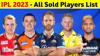 IPL Auction 2023 - IPL 2023 Sold Players List || IPL 2023 Auction Highlights