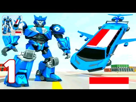 Flying Limo Robot Car Transform: Police Robot Game - Career Part 1 (Android GamePlay Walkthrough)