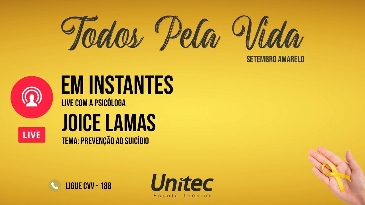 Palestra Setembro Amarelo (Todos Pela Vida)