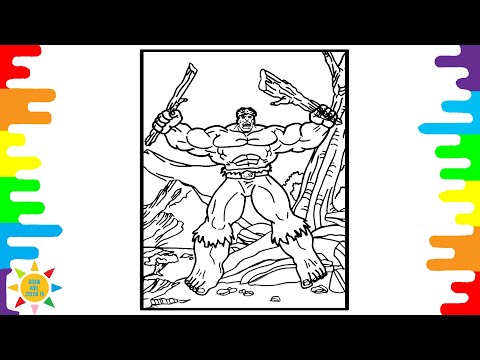 STRONG HULK Coloring Page | Hulk Breaks a Tree Coloring | Marin Hoxha & Caravn - Eternal