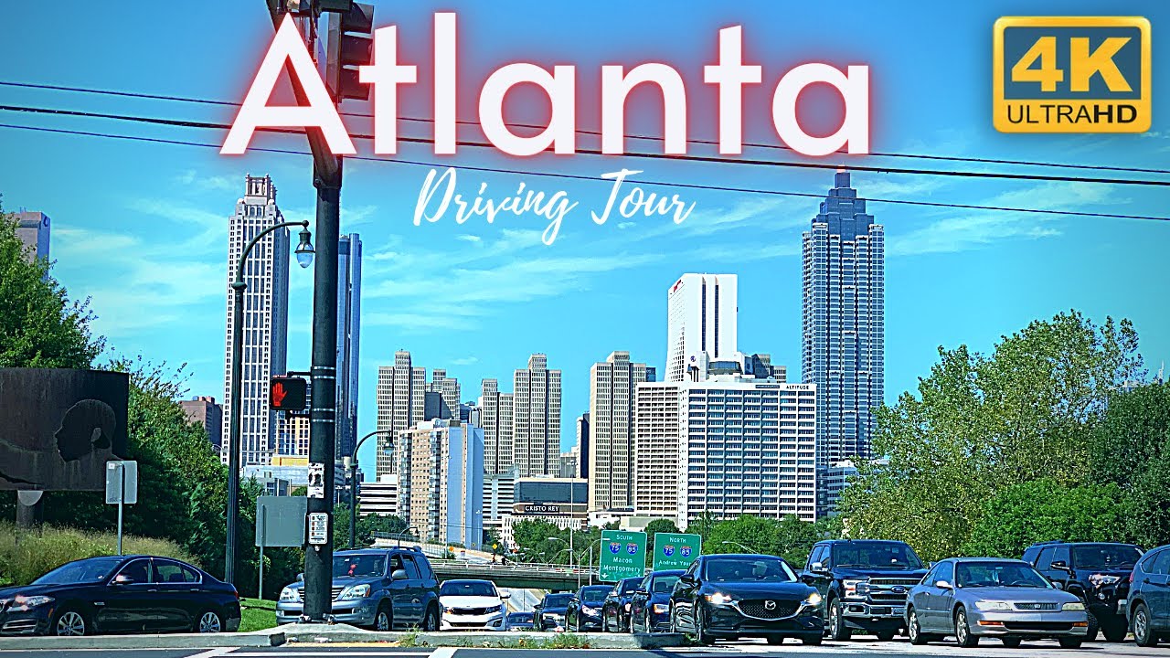 Atlanta Georgia 4K Drive Downtown & Midtown Tour
