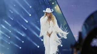 Blue Ivy performs classic Beyoncé &#39;Deja Vu&#39; choreography on Cowboy Carter Tour, Rumi makes debut