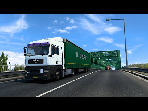 Euro Truck Simulator 2 1.45 | MAN TGA+Fliegl SDS350 Mega | Hungary Map