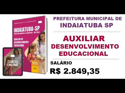 Apostila Concurso Prefeitura de Indaiatuba SP 2025 Auxiliar de Desenvolvimento Educacional