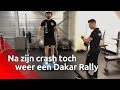 Motorcoureur Harmsen gaat ondanks crash weer Dakar Rally .