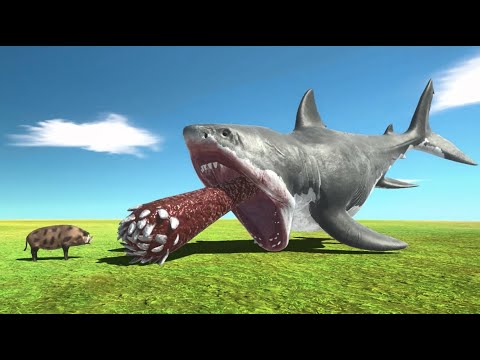 Baby Shark Megalodon vs All Units Modern Mammals - Animal Revolt Battle Simulator