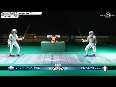2018 T16 05 F S Individual Novi Sad SRB European Championships GREEN SHEVELEVA RUS vs LEMBACH FRA